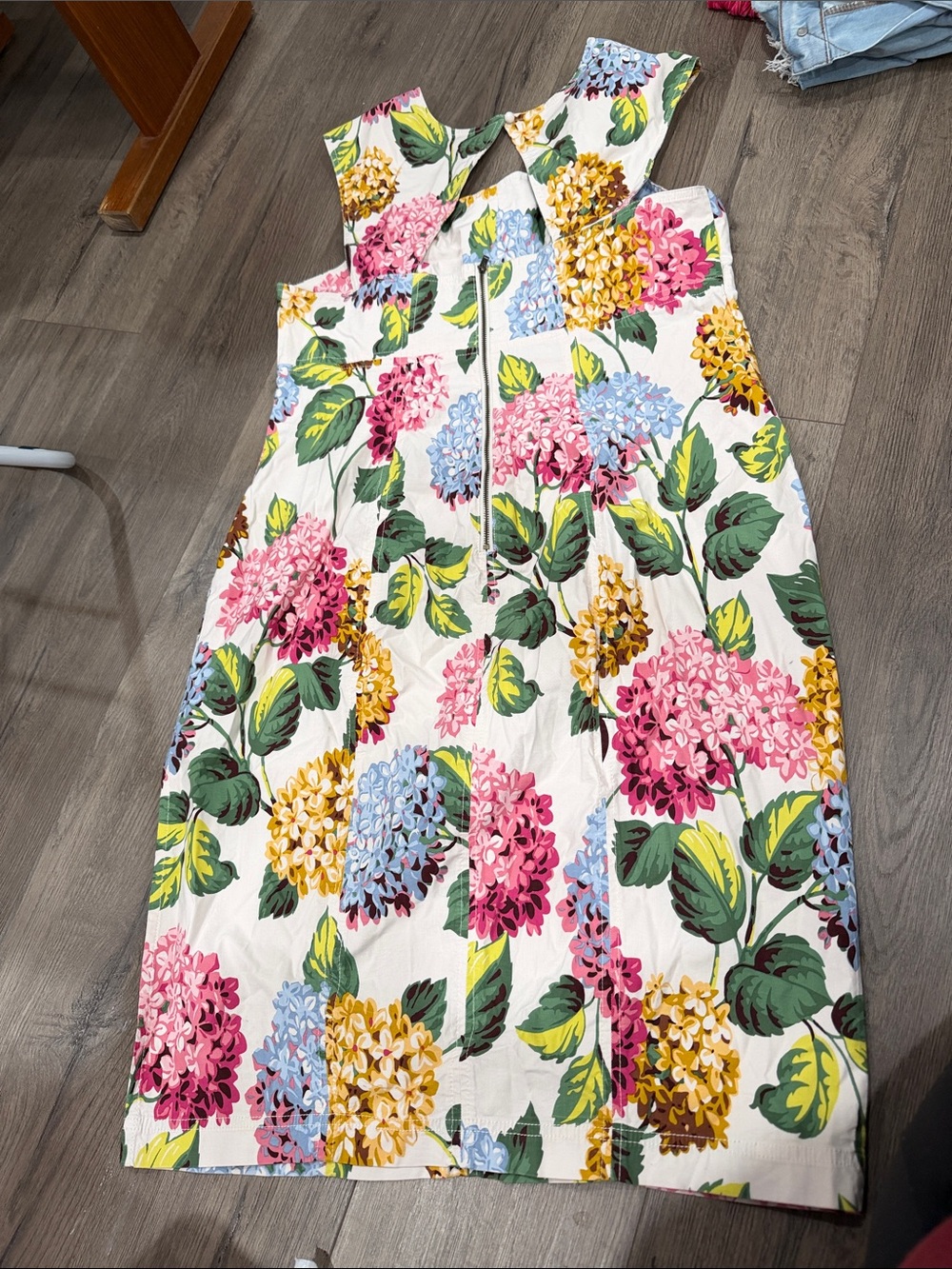 Floral Sundress - White with Pink, Yellow & Blue Flowers - Picture 3 of 3